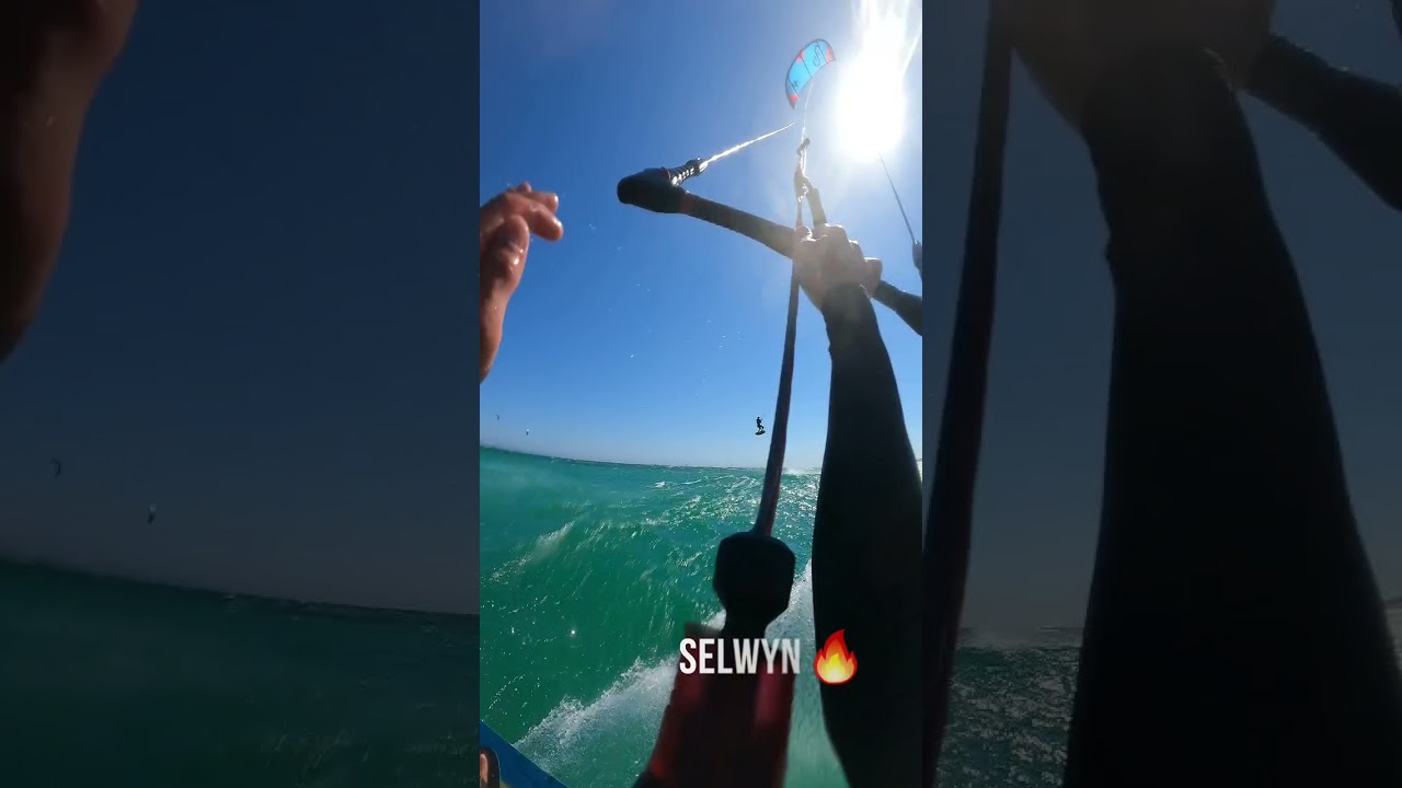 35 knots big air kiteboarding at Platboom beach, Cape Town