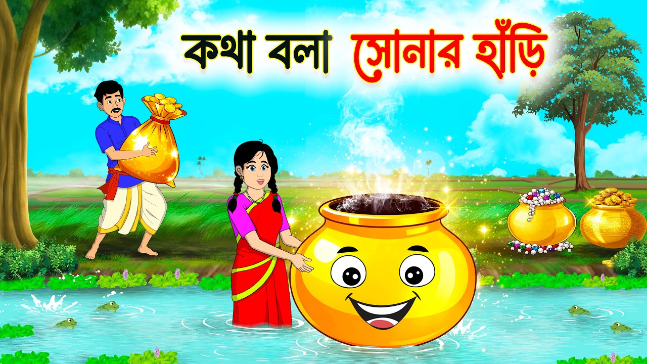 কথা বলা সোনার হাঁড়ি | Bangali Fairy Tales Cartoon | Rupkothar Bangla Golpo | Bangla Moral Story