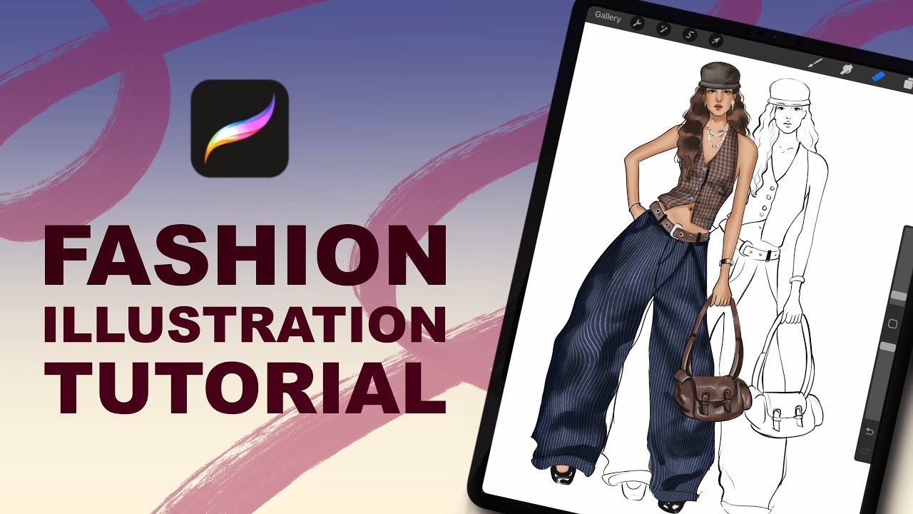 Как создать женскую модную иллюстрацию в Procreate (Пошаговый урок Procreate)