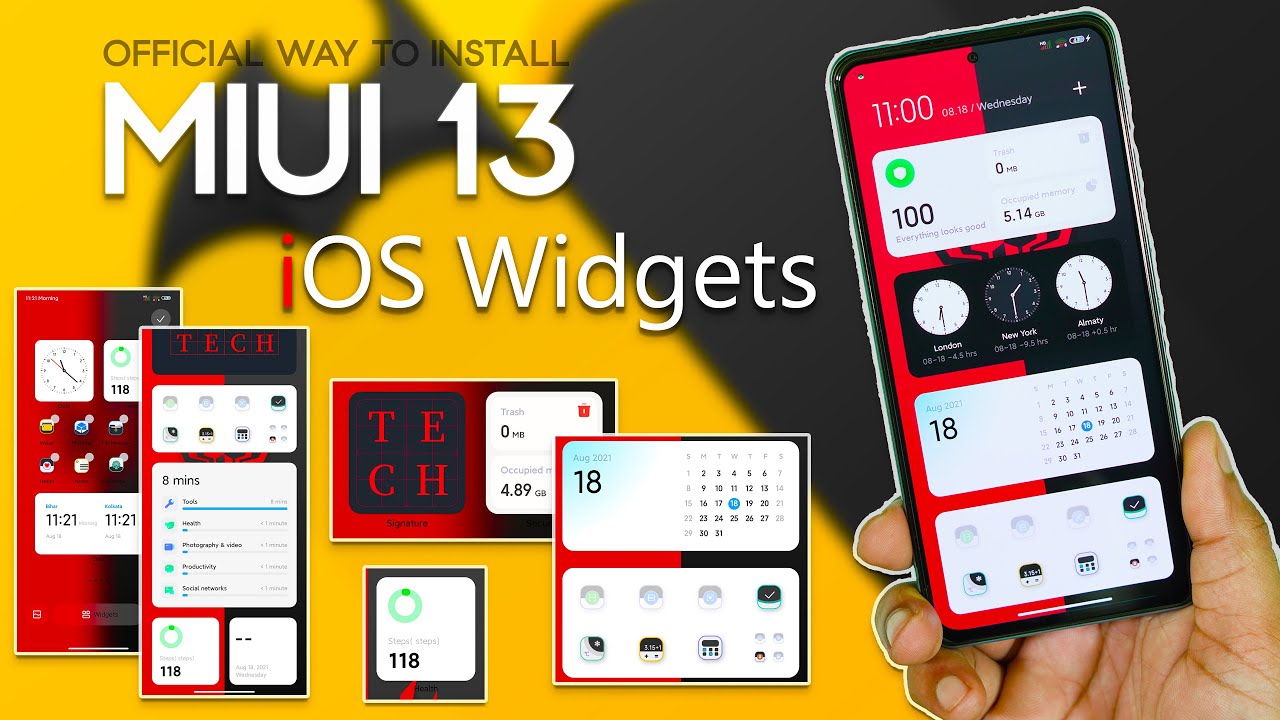 Official Way to Install MIUI 13 Widgets on MIUI 12 / 12.5 | iOS Widgets on MIUI | MIUI 13 Features
