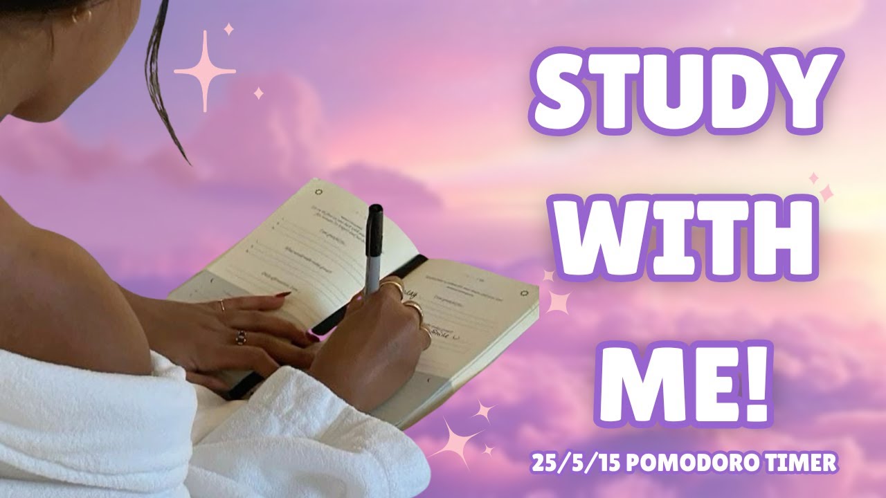 cozy study with me ☁️ lofi rain sounds | pomodoro 25/5 ♡
