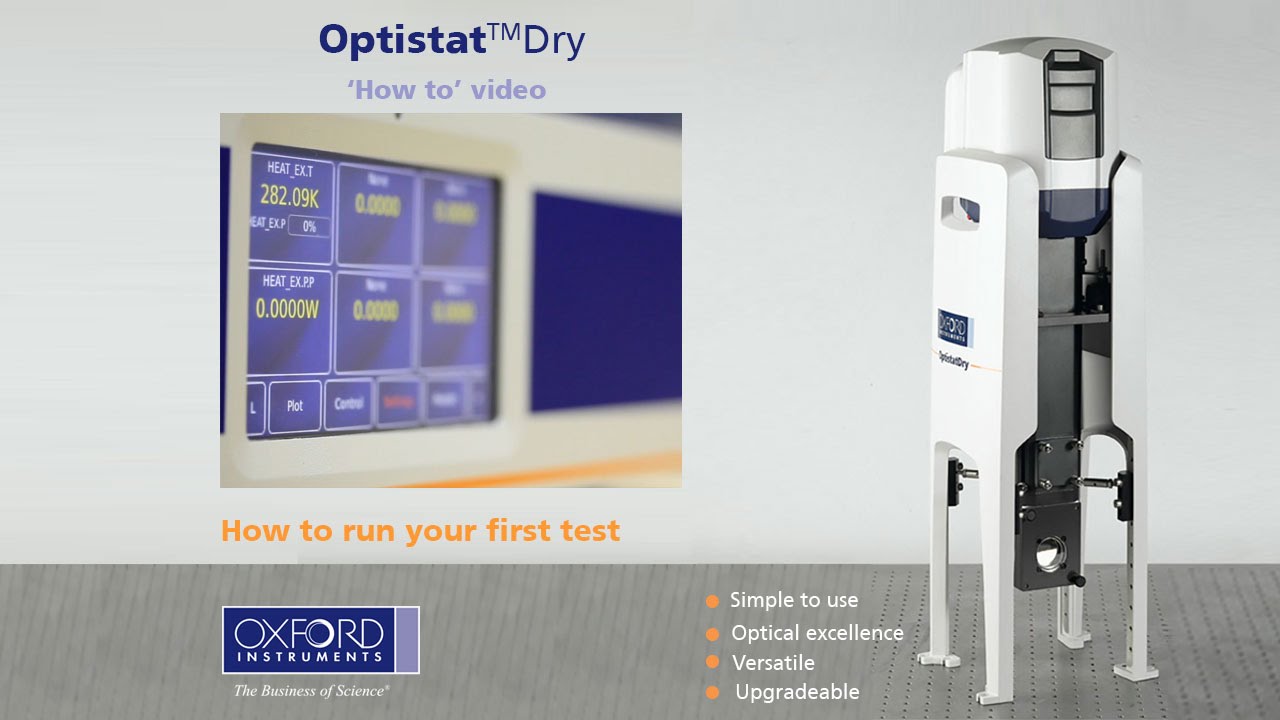 OptistatDry &ndash; cryogen free optical cryostat: How to run your first test