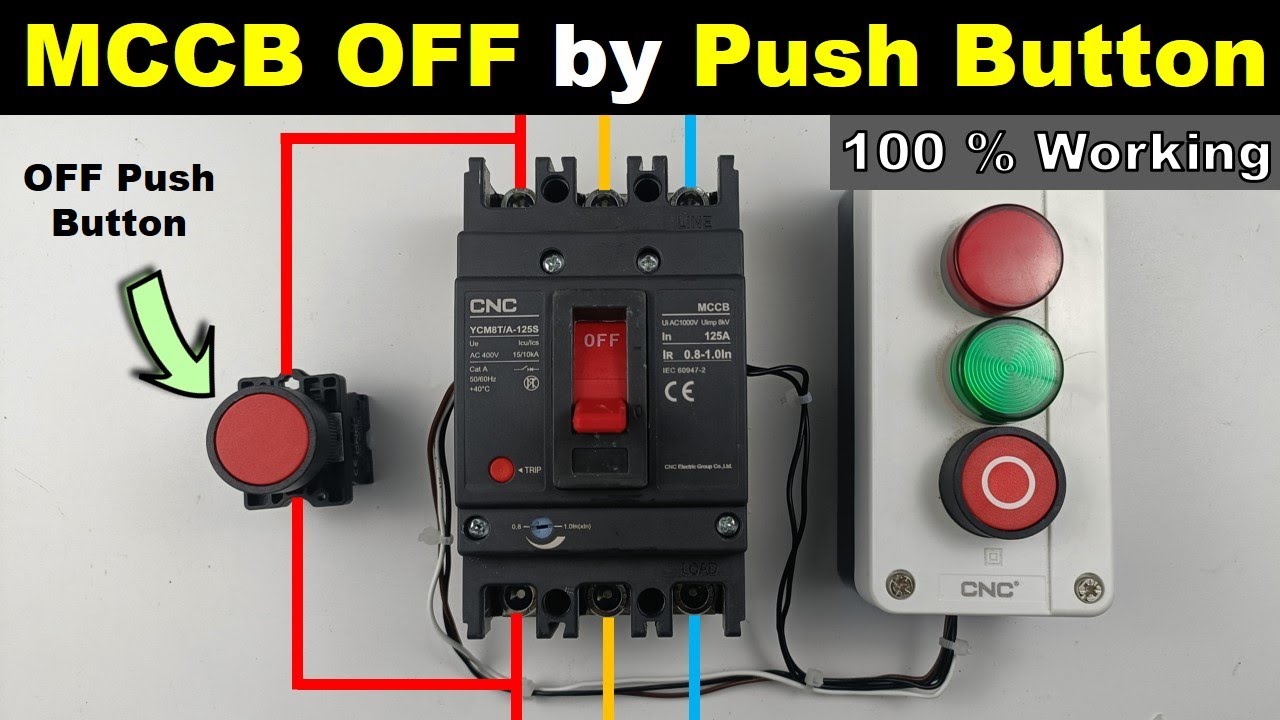 MCCB को Push Button से OFF करना सीखे | Shunt Release coil for MCCB @ElectricalTechnician