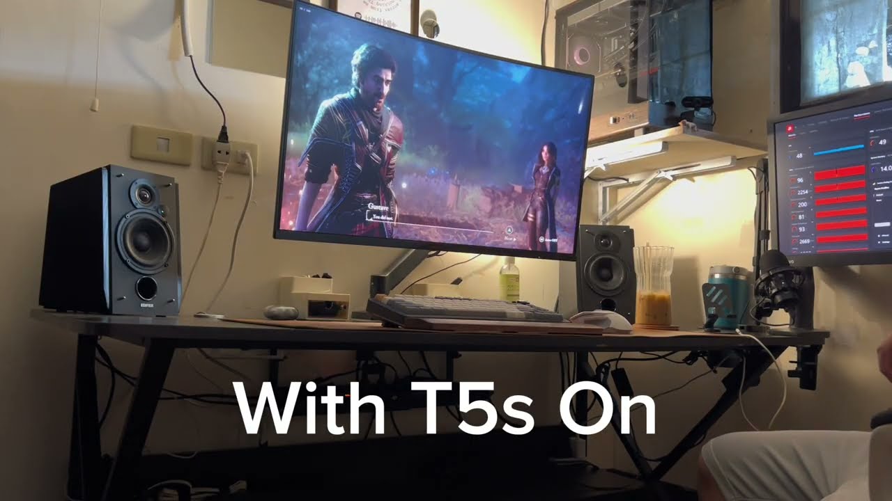 Edifier T5s subwoofer + R1855DB Gaming and Thoughts