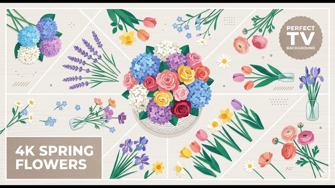 Spring Flowers in 4K 🌸 Beautiful Screensaver for Your TV