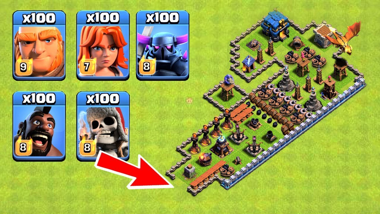 COC Troops Survival Challenge HD | New Funny Gameplay