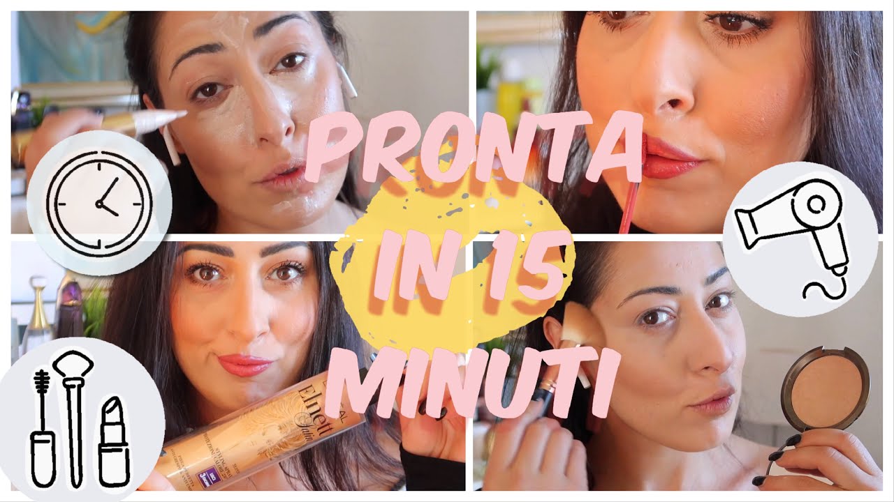 PRONTA IN 15 MINUTI ▶︎ ROUTINE SCUOLA LAVORO 💄⏰SKINCARE MAKEUP CAPELLI SEMPLICE VELOCE