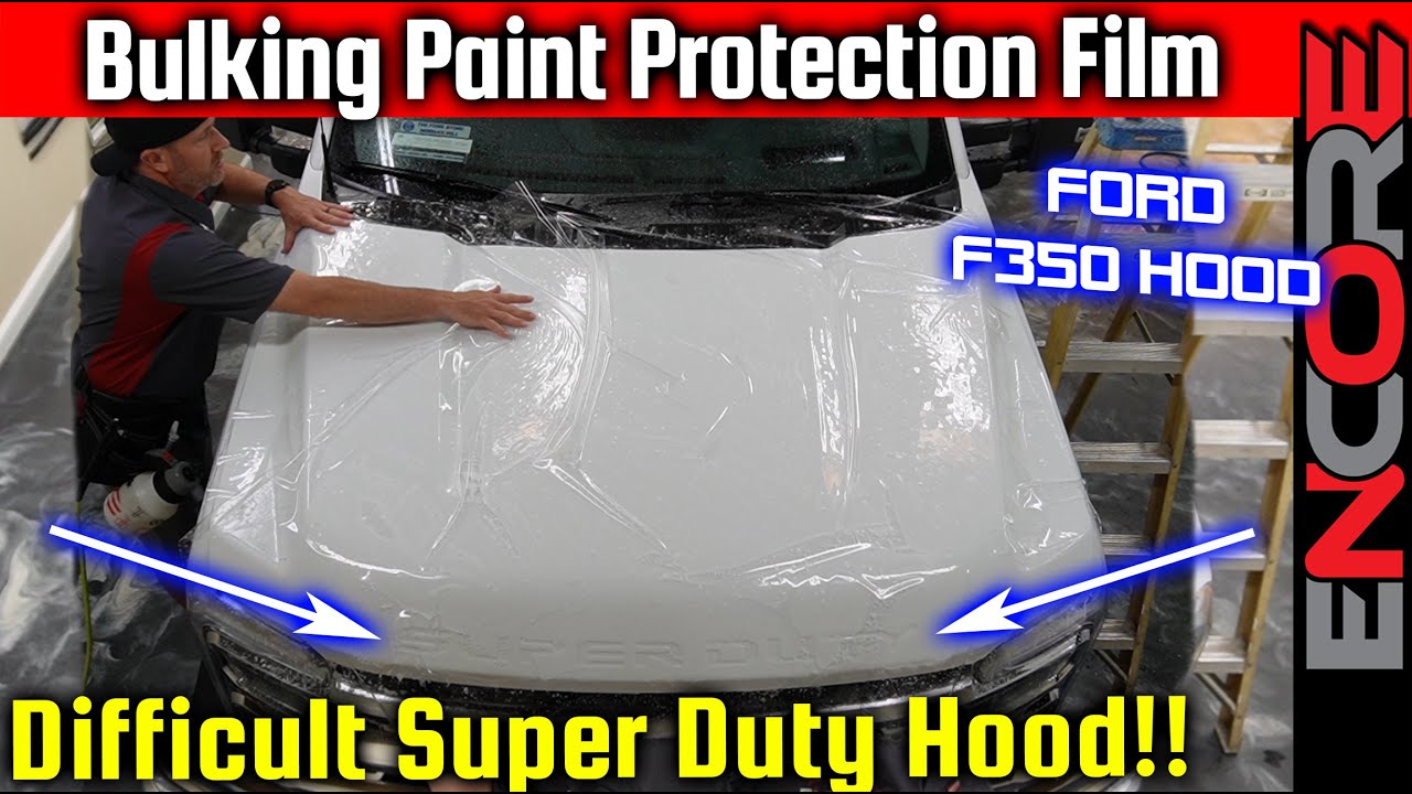 Bulking PPF On A Difficult SUPER DUTY Hood - Ford F350 - PPF Install How to