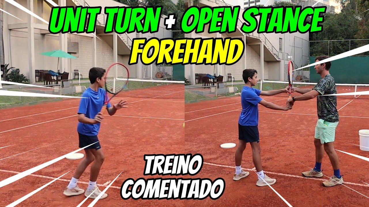 UNIT TURN Tennis Workout + FOREHAND OPEN STANCE - Treino de TÊNIS comentado!!!