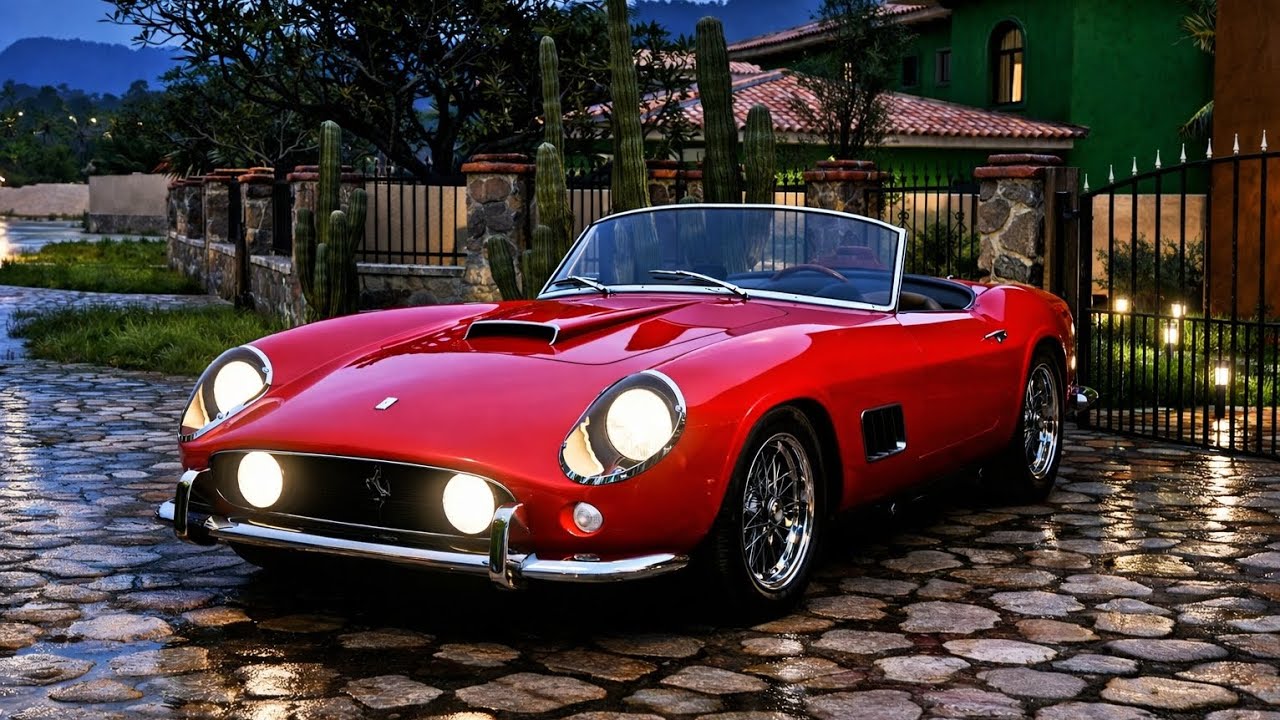 4K RELAXING DRIVE | Ferrari 250 California Spyder | Pure V12 Sound | Sunset Cruise | No Commentary