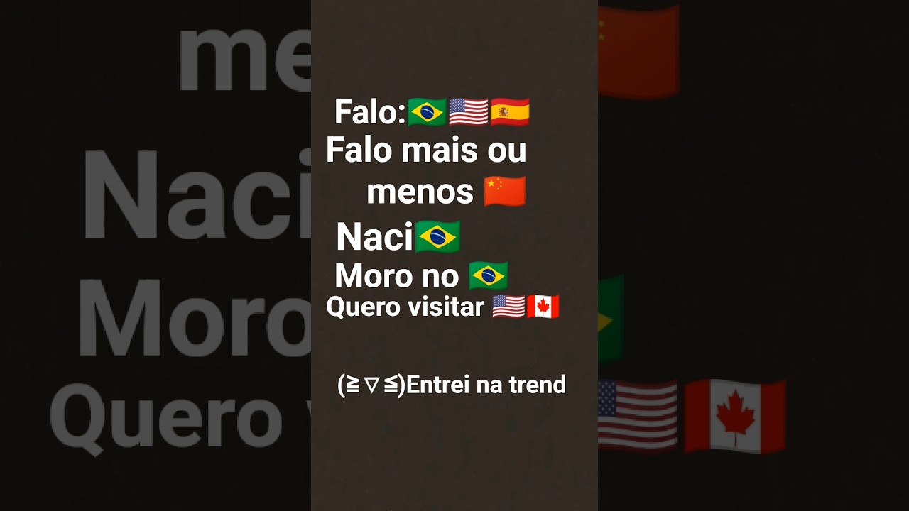 falo : falo mais ou menos: naci : moro : quero visitar:
