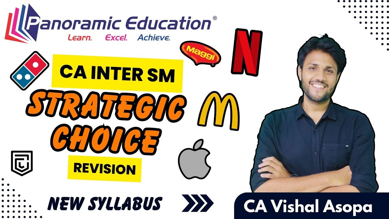 CA Inter SM l Ch 4 - Strategic choices I Revision l Jan 2026 l CA Vishal Asopa