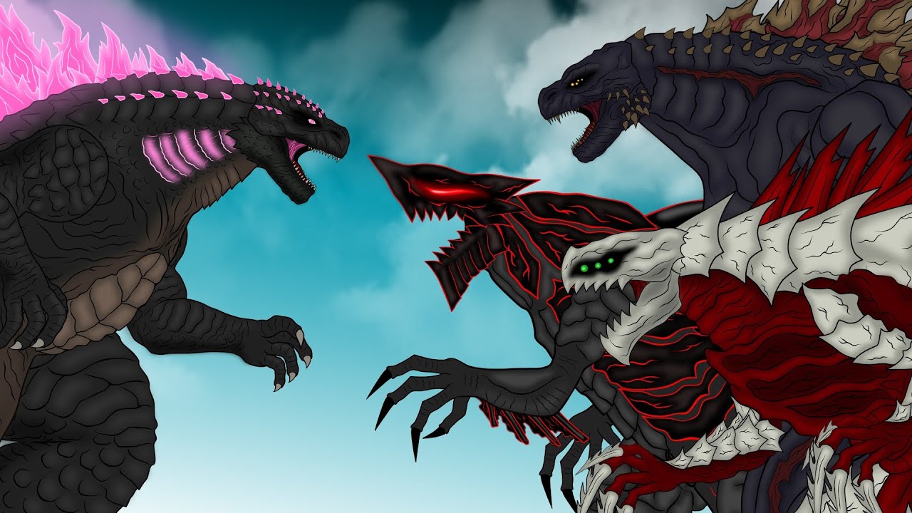 EVOLVED GODZILLA vs. DARKNESS ZILLA vs. ASTAROTH vs. SHARK THORN : Animation [Full]