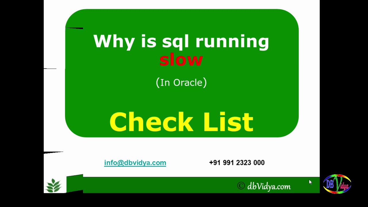 Why is sql running slow