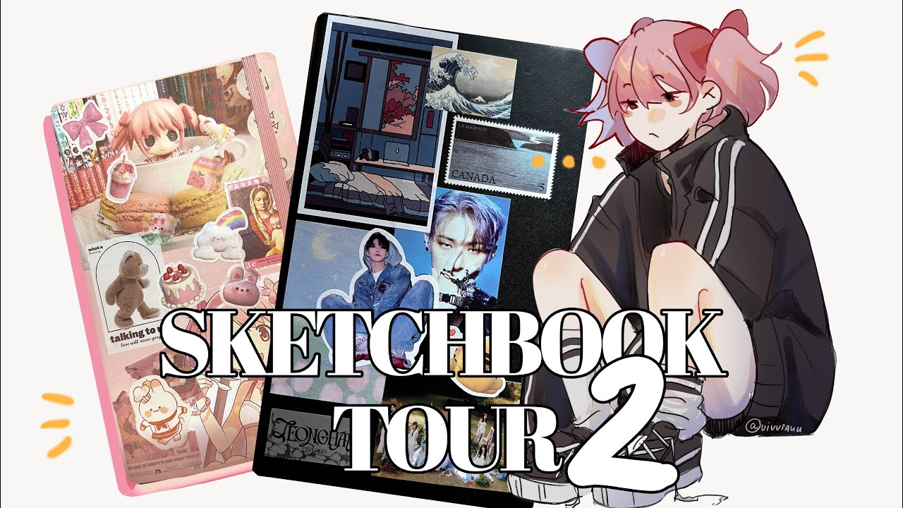 Sketchbook Tour // Обзор на скетчбук(и) // kpop, anime, oc characters