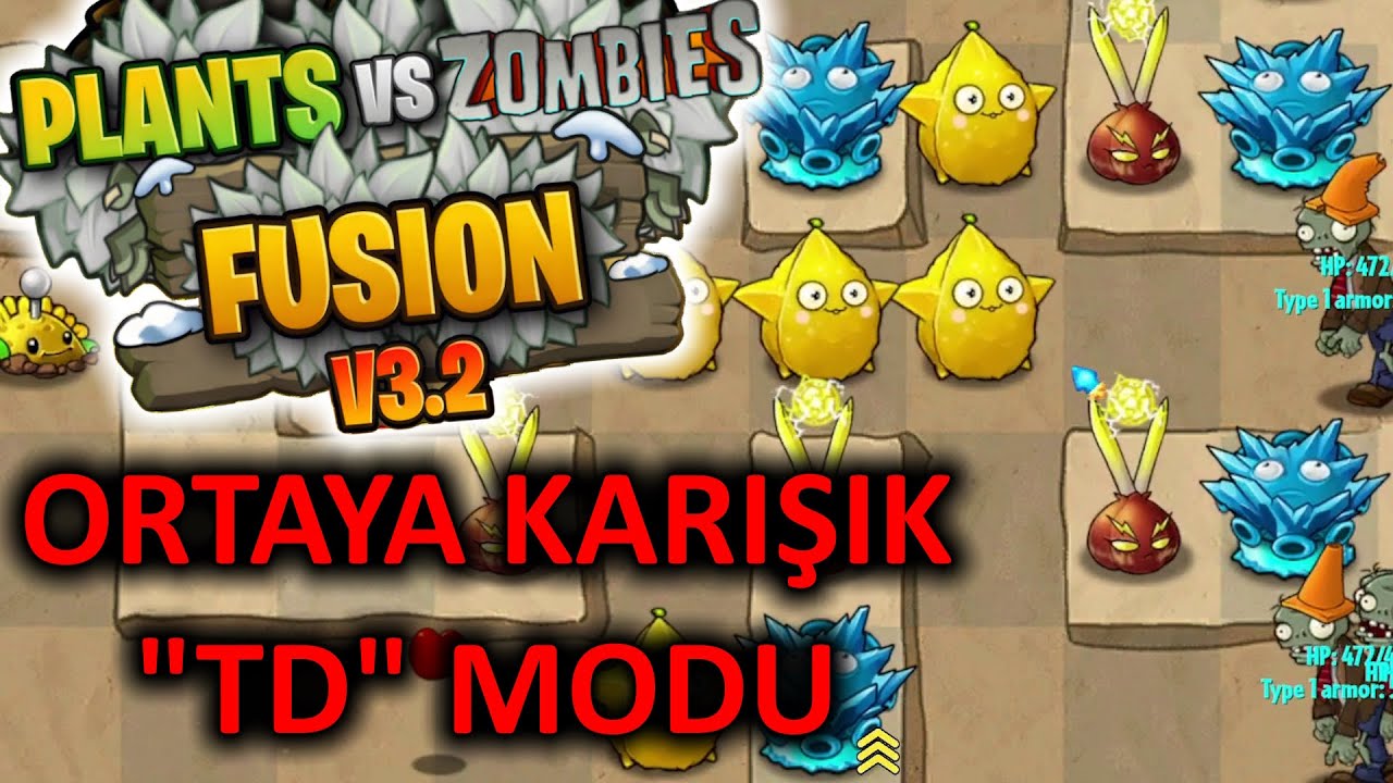 PvZ Fusion - Oynayalım bakalım şu TD modunu~ (TD: 4-9 & Mücadele: Bulmaca Bonus: 19-20) [Türkçe]