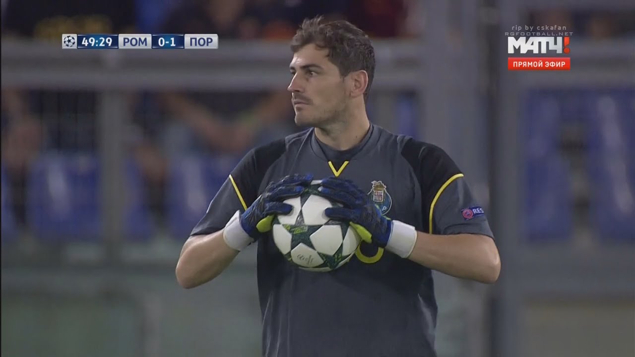 Iker Casillas vs Roma (Away) UCL Qualification 2016-17 HD 720p