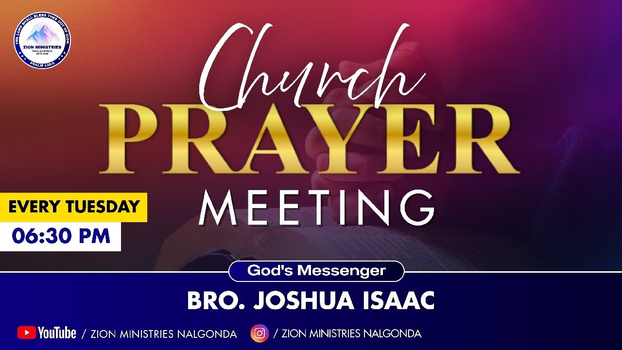 Church Prayer Meeting | 27th January 2026 | Bro. Joshua Isaac | Zion Ministries Nalgonda