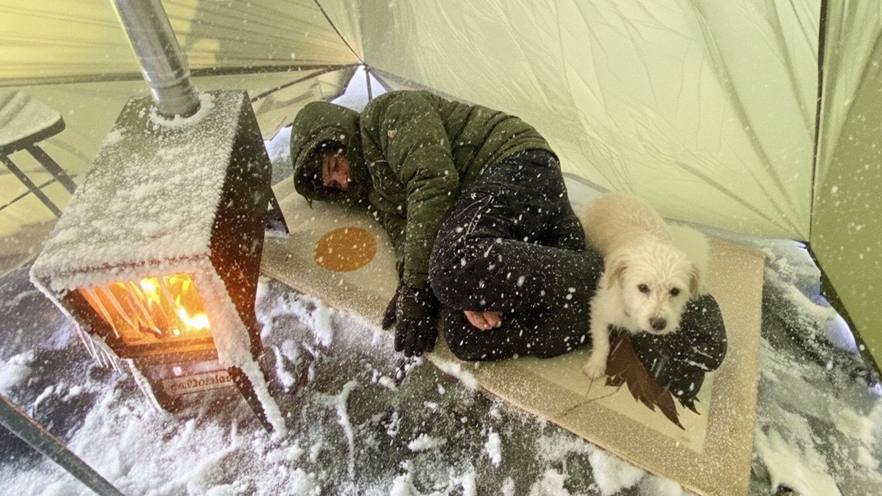 Gefangen im Schneesturm: 24h &Uuml;berleben im Baumhaus bei -30&deg;C! ❄️🔥