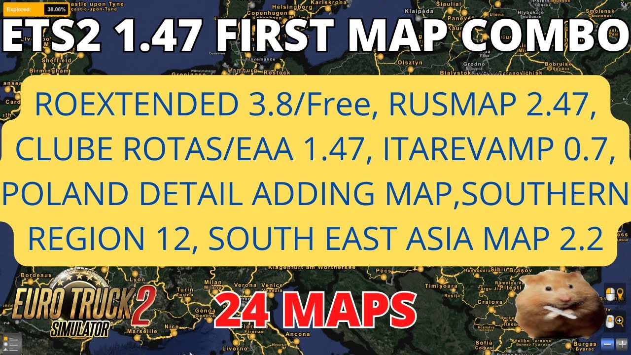 ETS2 1.47 FIRST COMBO 24 MAPS