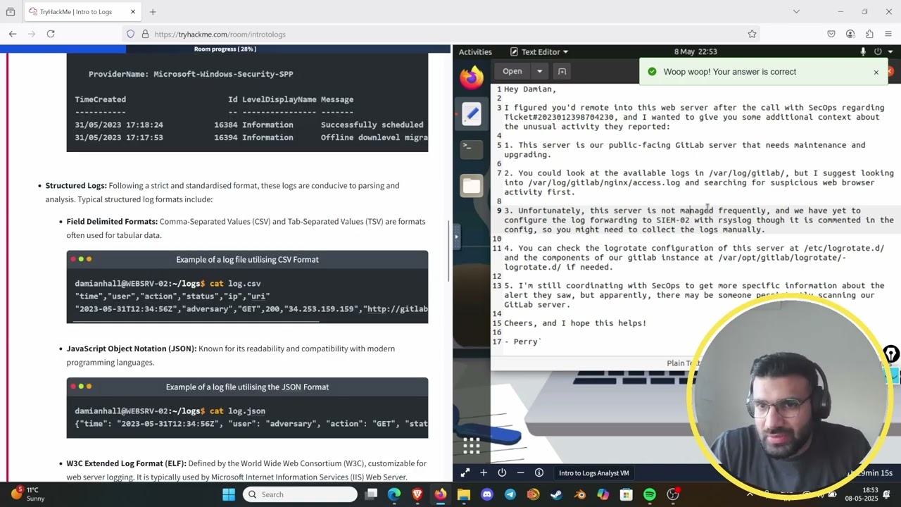 Intro to Logs  - SOC Level 2 - Tryhackme