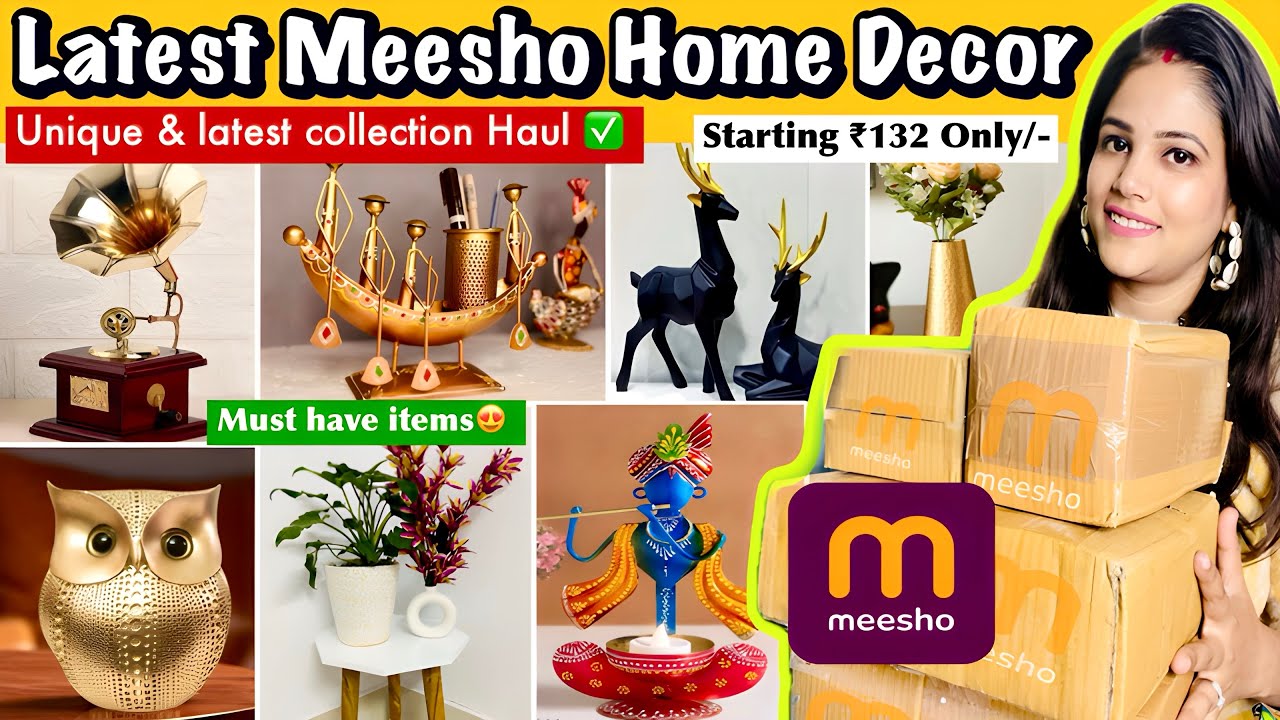 Meesho Home Decor Haul unique or latest collection | simplify your Home with beautiful decor items🌸