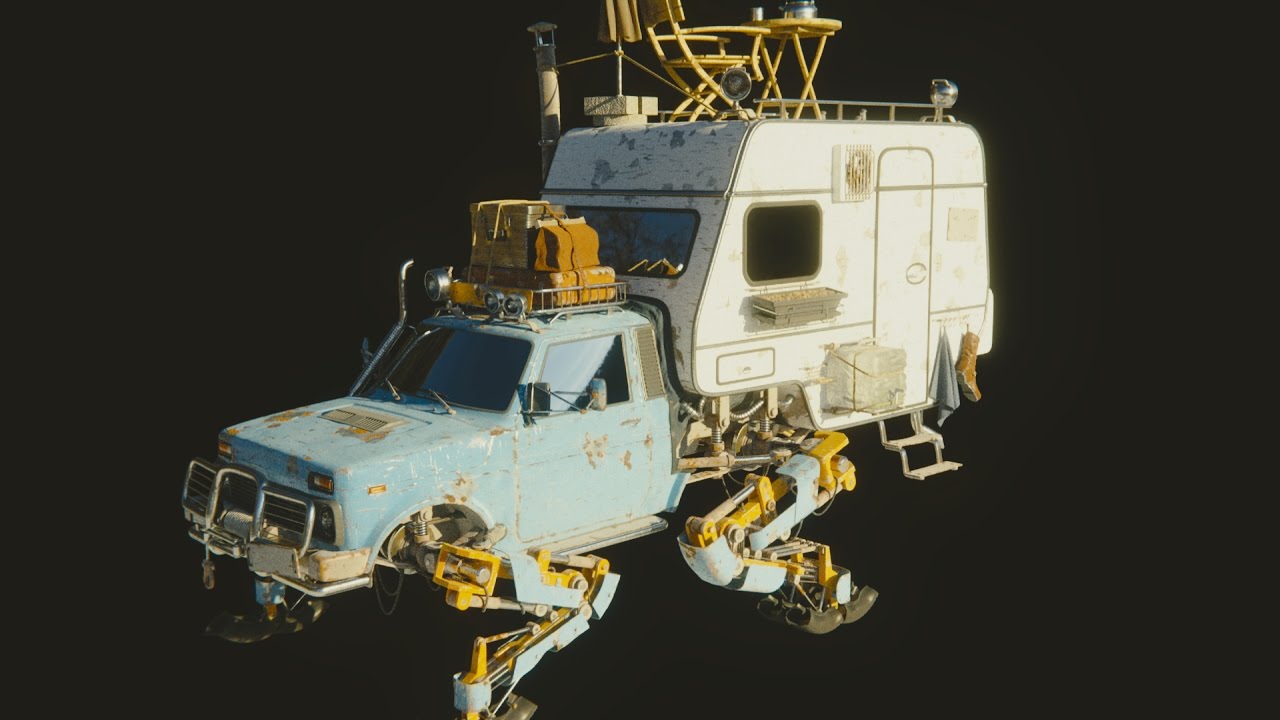 Blender 3D Sci Fi Vehicle Showcase