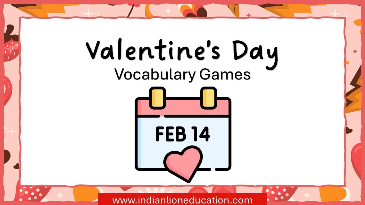 Guess the valentine's day word fun ESL game for English class