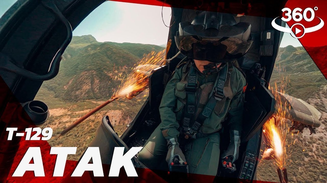 360° Video Cockpit View - Combat Helicopter | Virtual Reality #1
