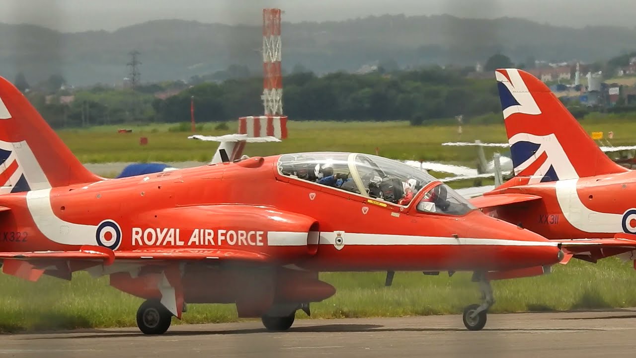 Red Arrows at Exeter Airport 6 june 2021 Pilot Close very close up.