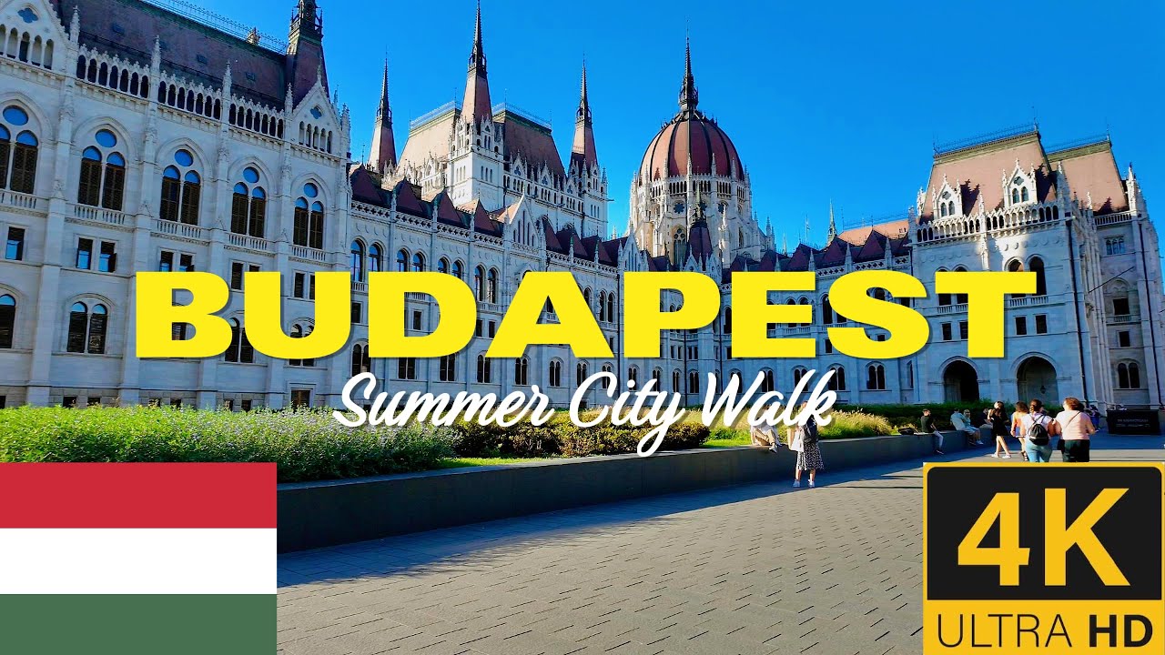 🇭🇺 Amazing Budapest in 4K | Summer City Walk, Tram Ride & Stunning Views 💙☀️