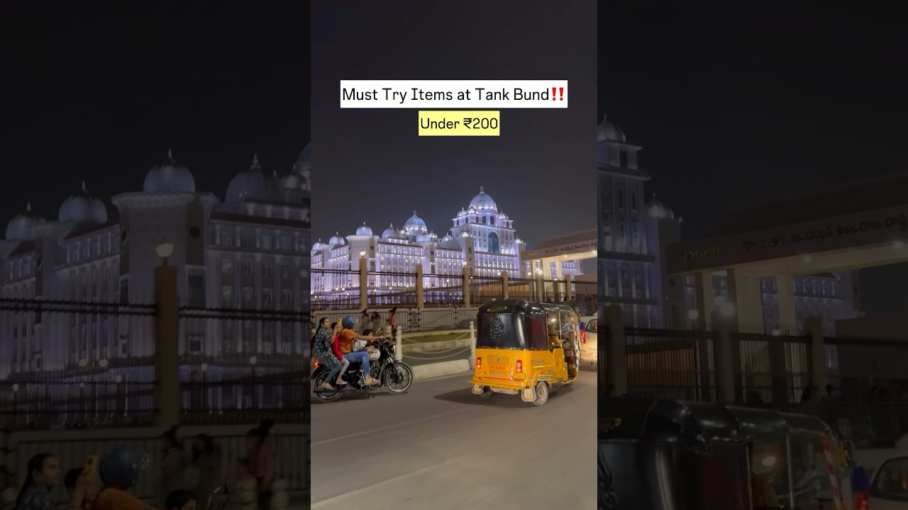 Must try items under ₹200 at Tankbund. #hyderabad #tankbund