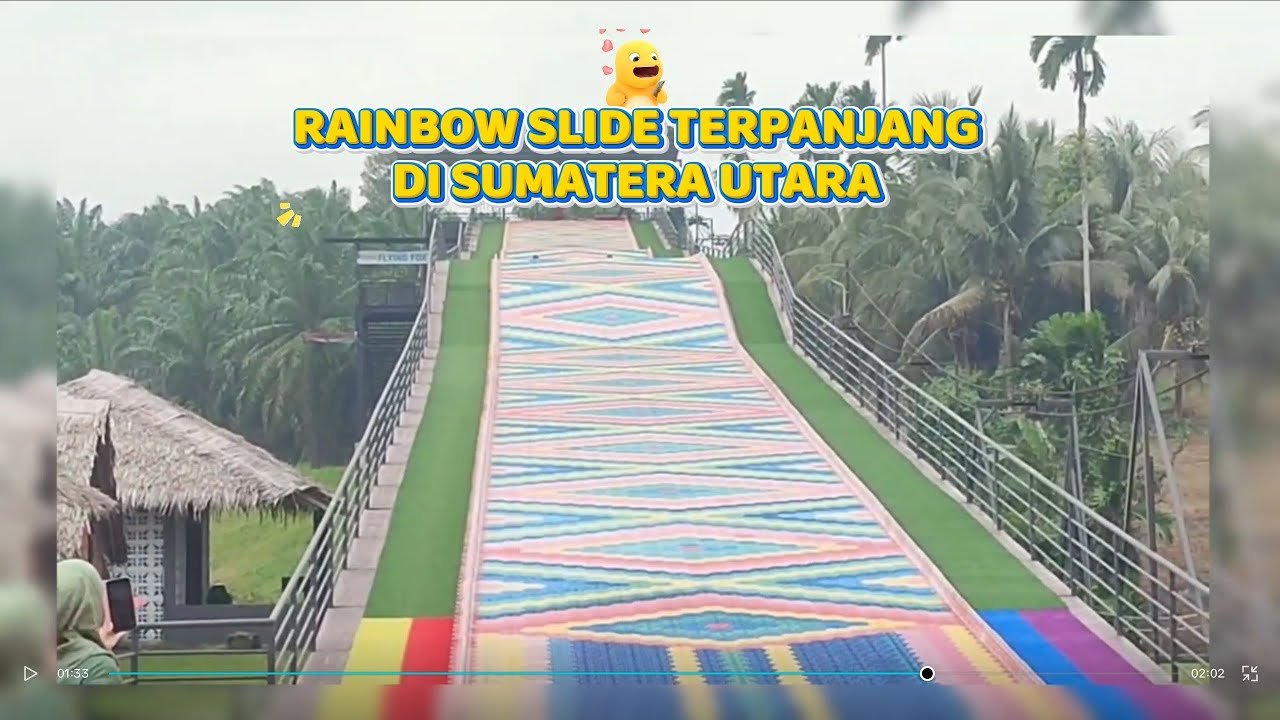 #CUPLIKANPENDEK COBAIN WAHANA RAINBOW SLIDE TERPANJANG DI SUMATERA UTARA 😱