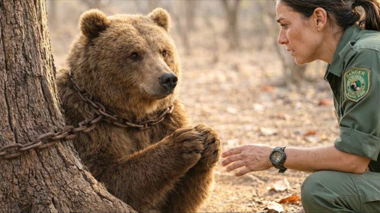 Медведь, которого несколько дней держали на цепи, умоляет людей о помощи… То, что произошло дальш...