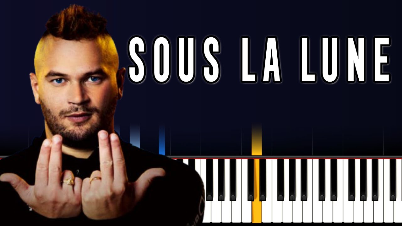 JUL - Sous la lune - Piano Tutorial Instrumental Rap
