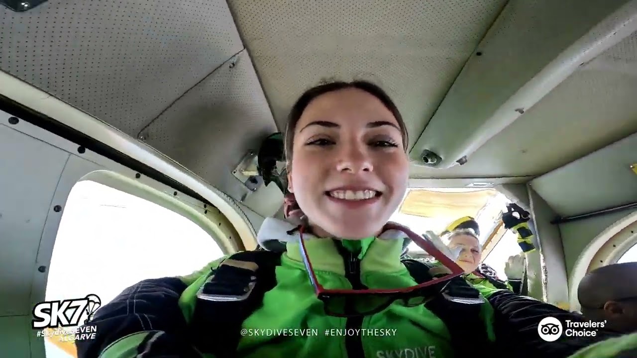 Tandem Skydive Salto de Paraquedas Algarve Cristina