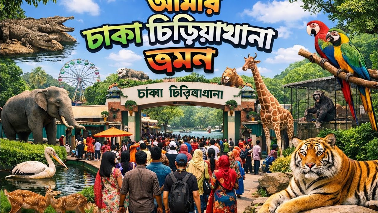 শুক্রবারের ভিড়ে ঢাকা চিড়িয়াখানা 🦁🐘 | Animal & Bird World of Dhaka Zoo