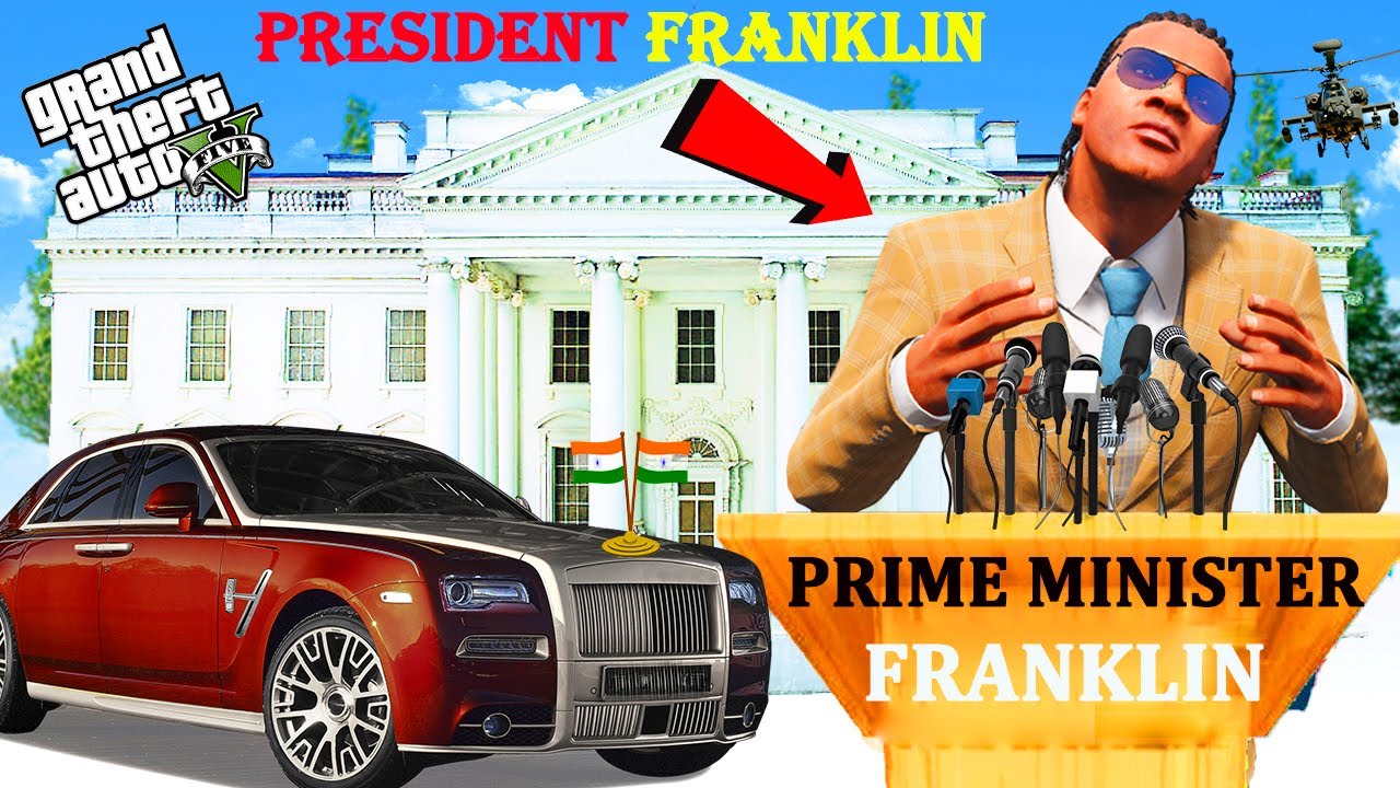 GTA 5 : FRANKLIN BECOME THE PRESIDENT and Found his Twin Brother in GTA 5 | SHINCHAN and CHOP