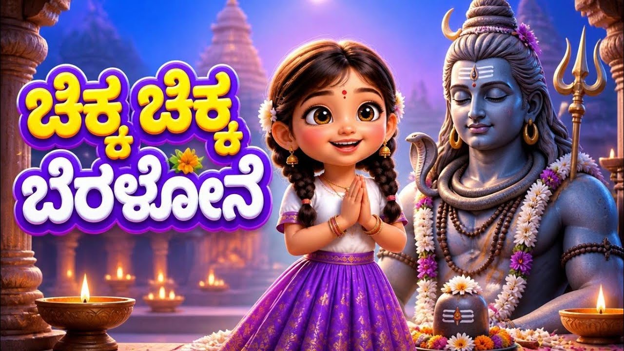Chikka Chikka Beralone | Shivratri Special | Kannada Rhyme for Kids