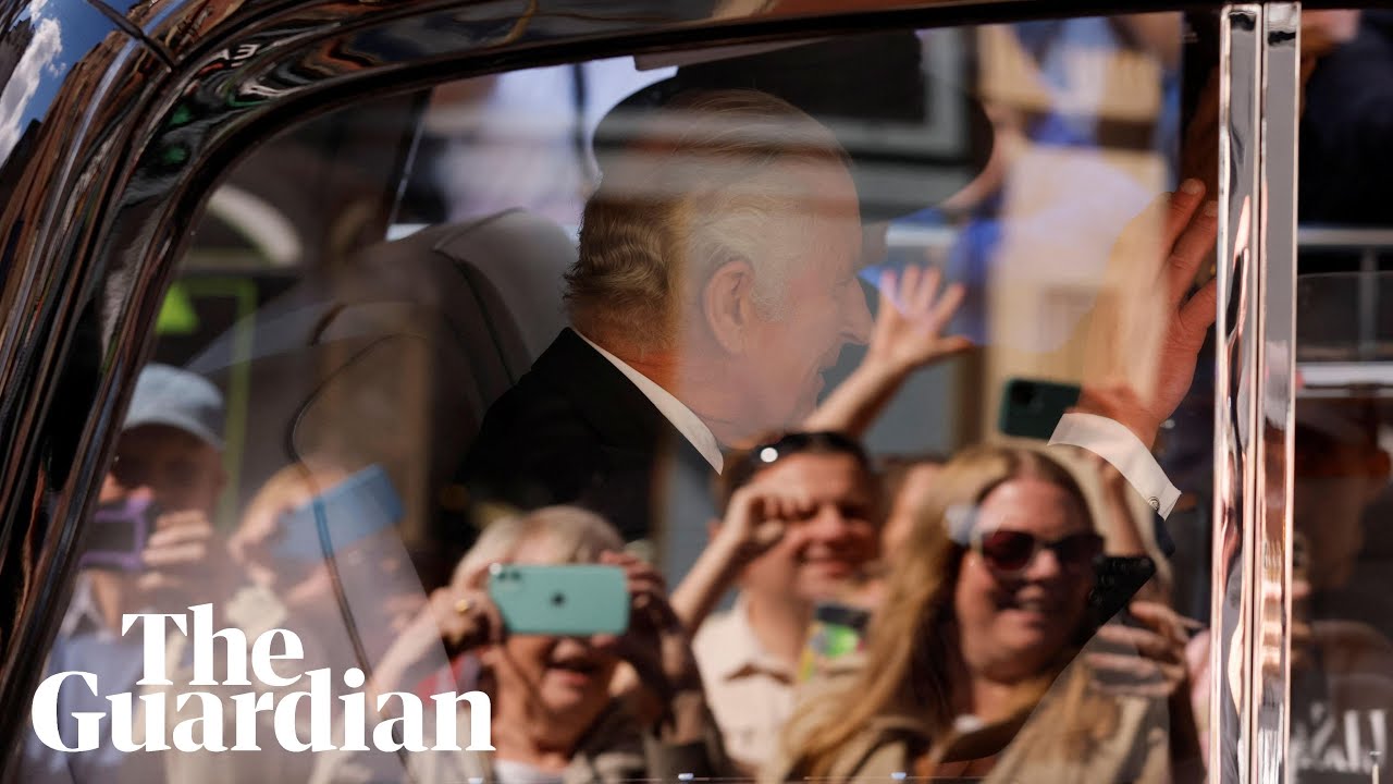 King Charles greeted with cheers and boos as he arrives at Cardiff castle