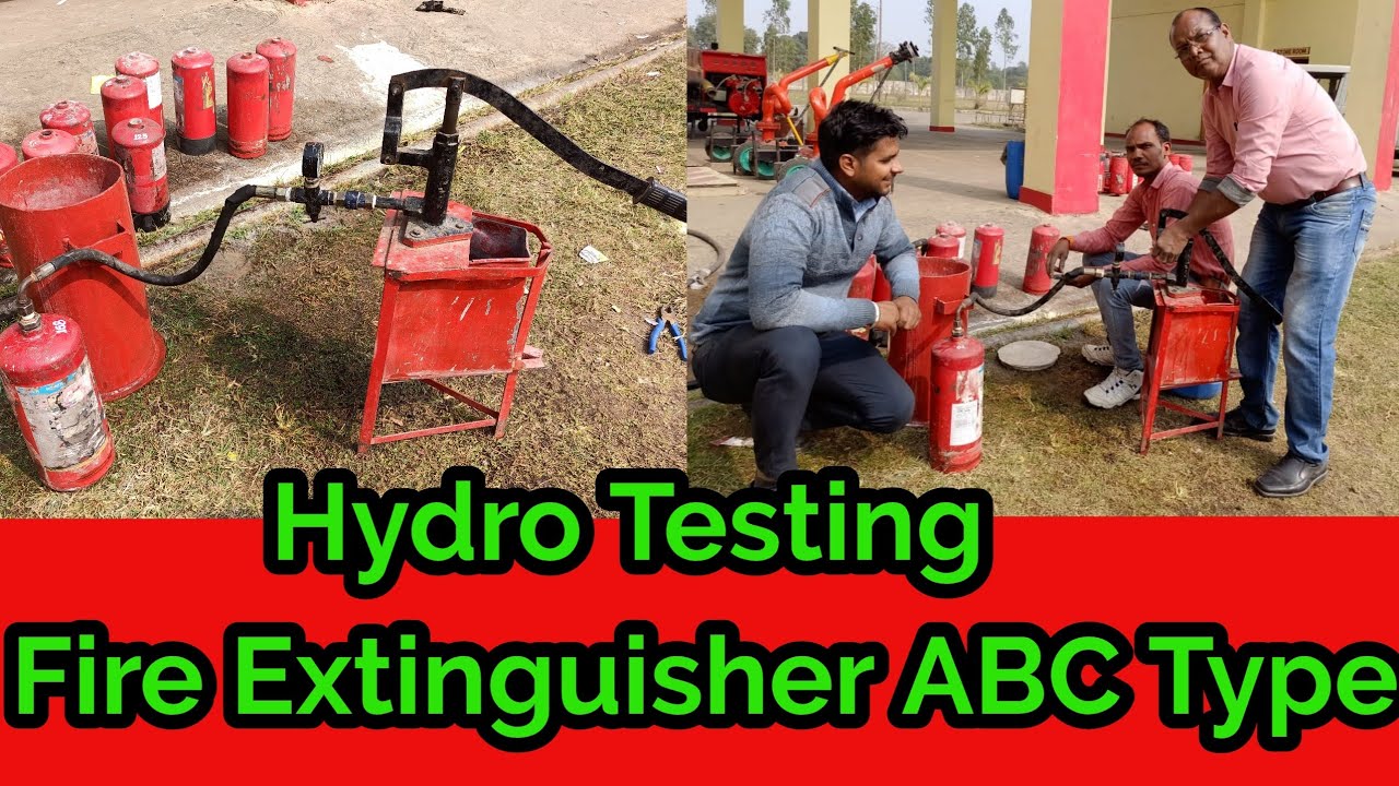 Hydro Testing fire Extighushers ABC Type कैसे किये जाते है #hydro#fire #fireextinguishers #hydrotest
