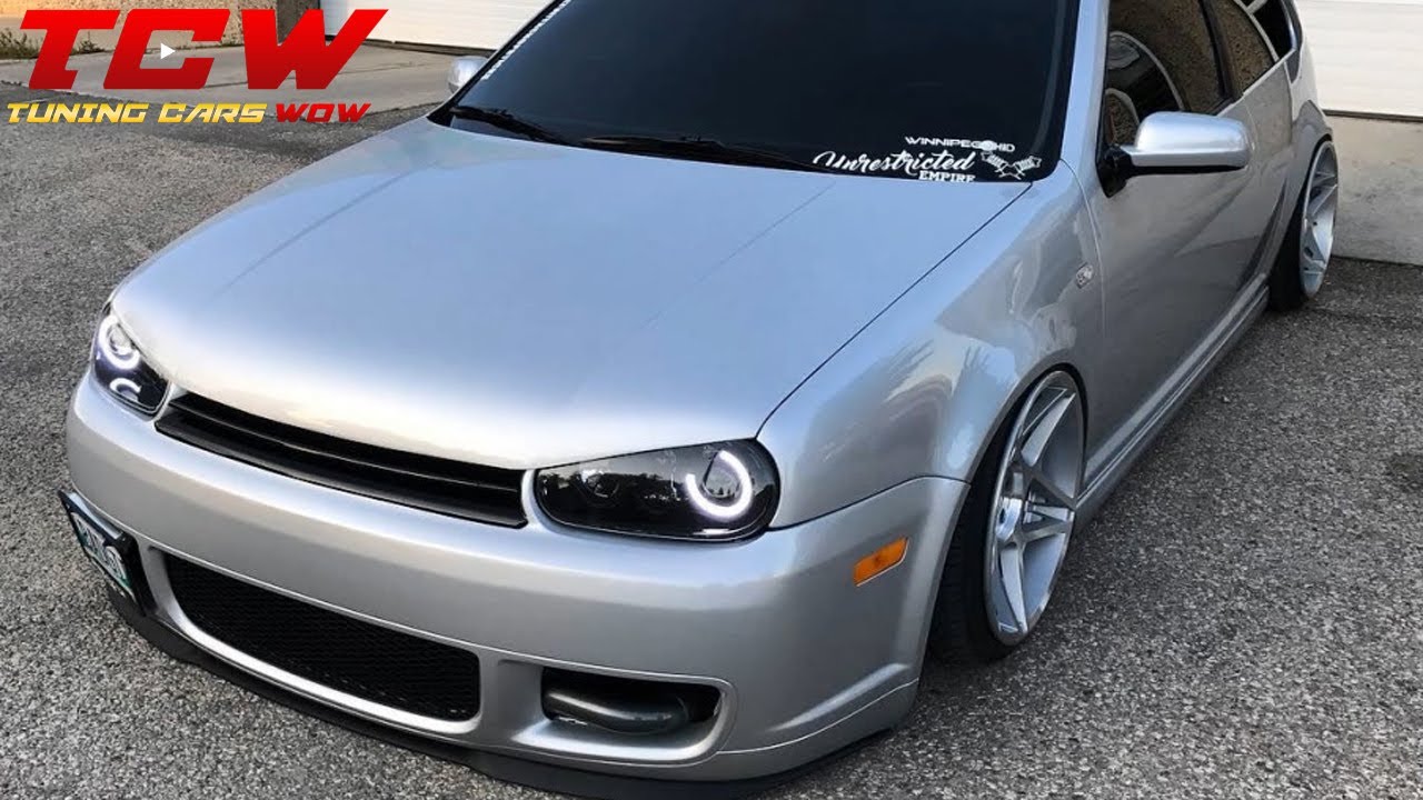 Bagged VW Golf MK4 GTI 337 on 3sdm 0.08 Rims Tuning Project