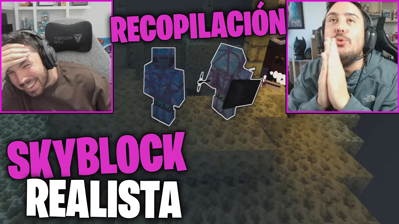 FARGAN y WILLY MEJORES MOMENTOS en SKYBLOCK REALISTA 🤣😅