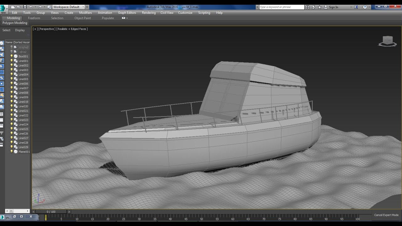 Учебные пособия по 3dsmax, Учебное пособие по моделированию яхты (парусной лодки) в 3dsmax (Часть 1)