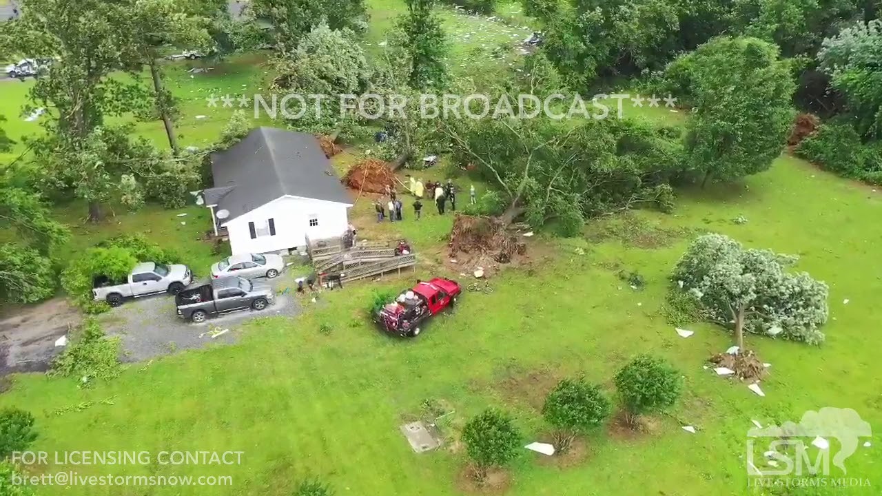 5-21-2019 Atkins, AR - Women Rescued Drone Tornado Sirens