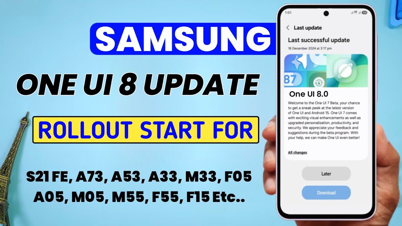 Samsung S21 FE, F15, A33, M55, A73, A53, M33, A05, F05, M05 One UI 8.0 Update Rollout Start in India