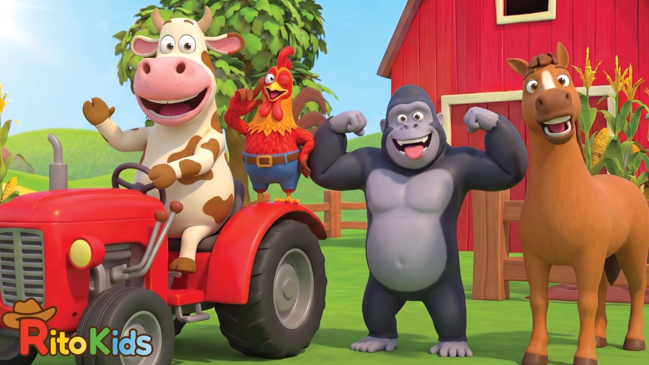Na Fazenda com Trator 🚜 + Mais Canções | Desenho | Crianças Aprendem com Animais