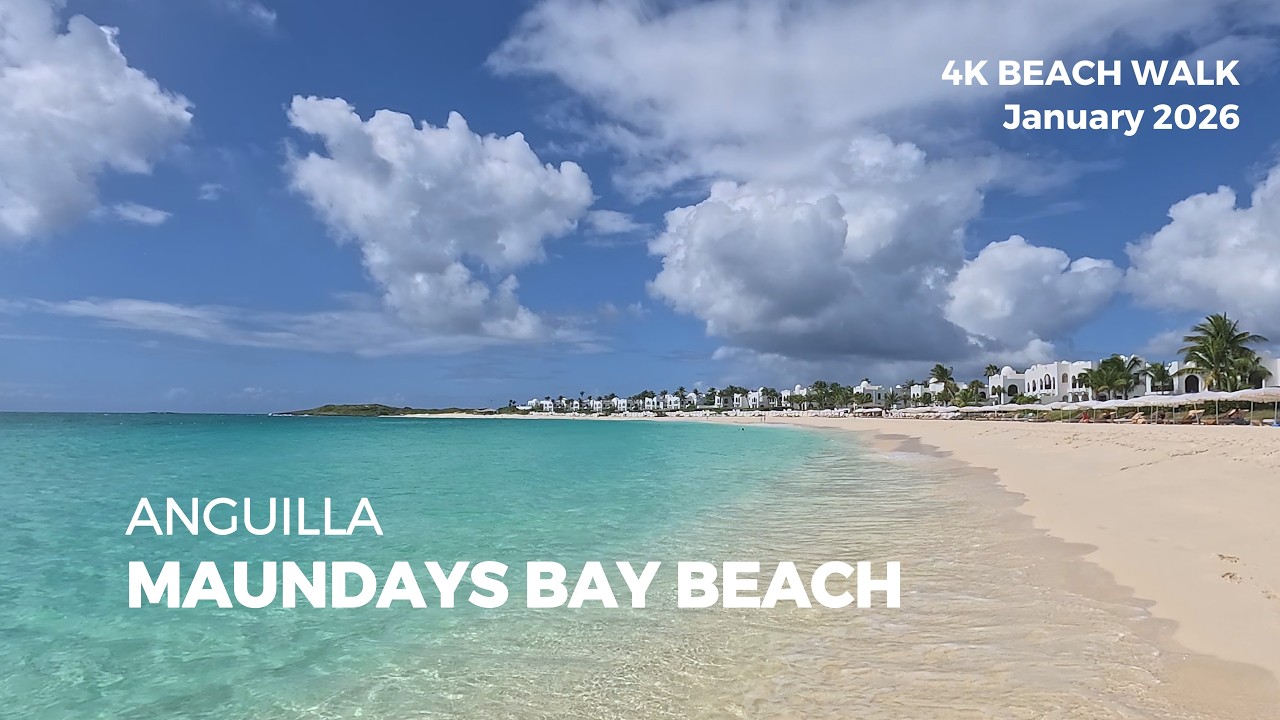 Anguilla, Maundays Bay Beach 4K Beach walk