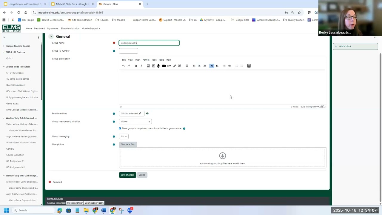 Using Groups in Cross Listed Courses