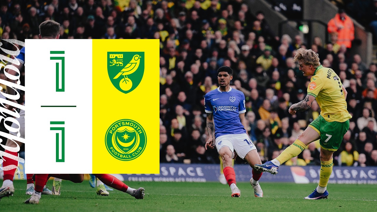 Late equaliser denies Canaries another victory | Norwich City 1-1 Portsmouth | Highlights